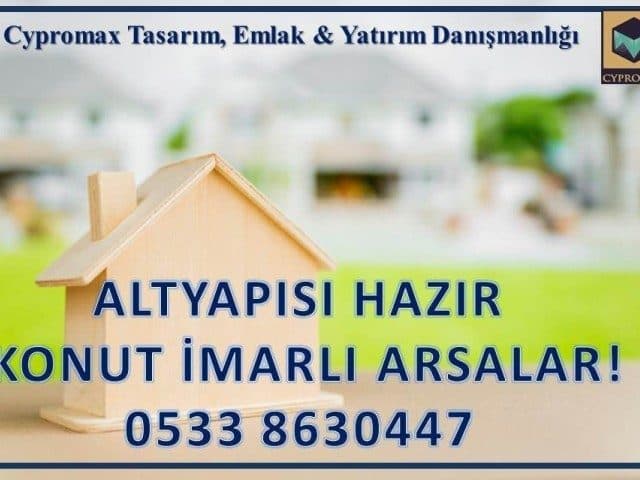 Arsa ilanı yazısı ve ev maketi görseli